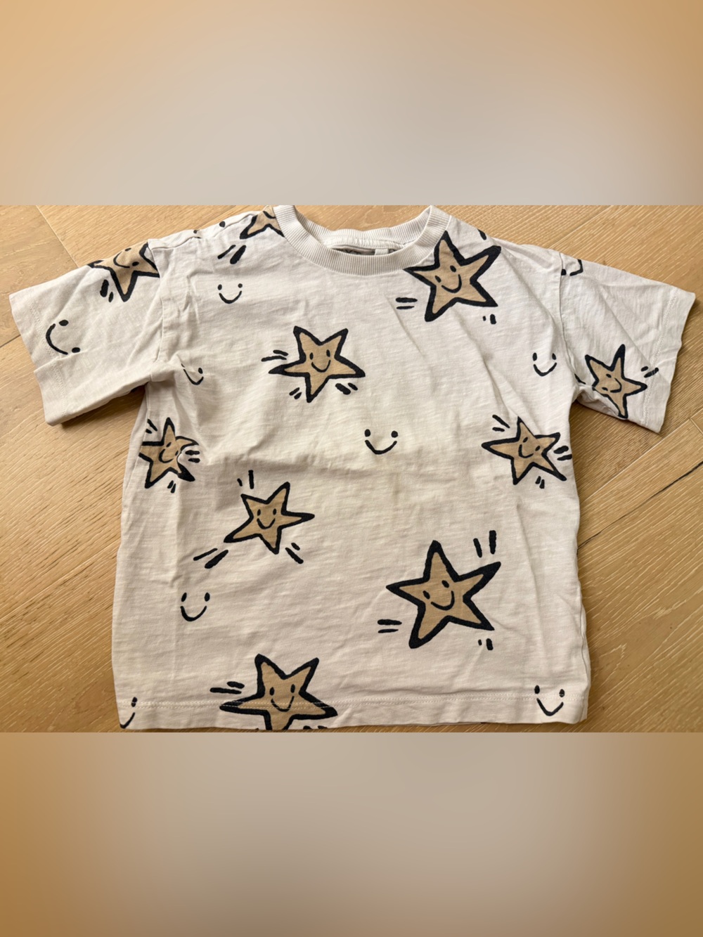 NEXT Kids White Tee with Smiling Stars